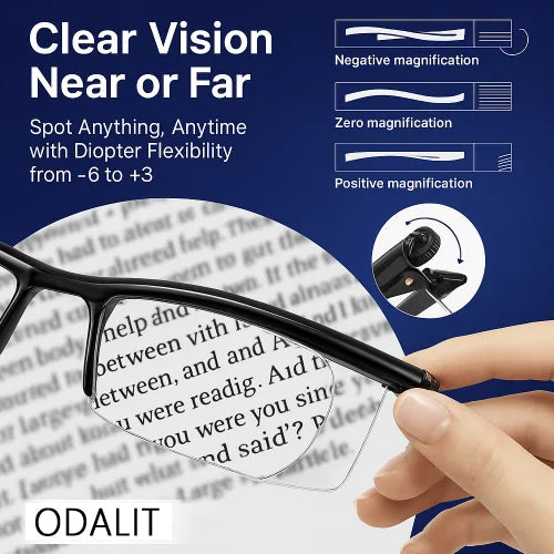 【ADJUSTABLE FOCUS GLASSES】See Every Moment Clearly With ODALIT!