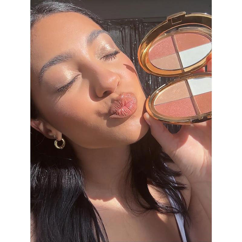 🌺Last 3 hours 60% off（only$12 per palette）⏰eye & cheek palette - eyeshadow and highlighter makeup (with Detachable Brush)