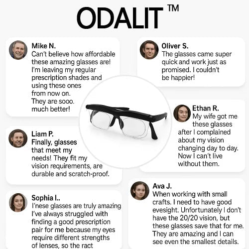 【ADJUSTABLE FOCUS GLASSES】See Every Moment Clearly With ODALIT!