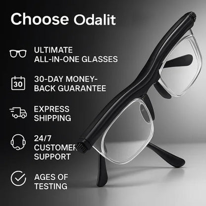 【ADJUSTABLE FOCUS GLASSES】See Every Moment Clearly With ODALIT!