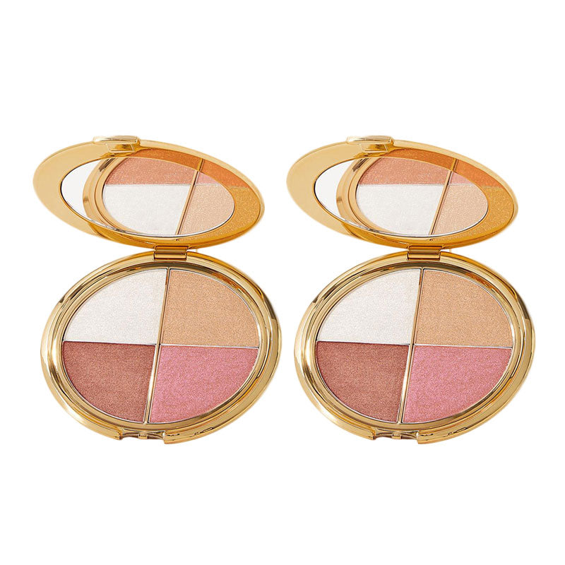 🌺Last 3 hours 60% off（only$12 per palette）⏰eye & cheek palette - eyeshadow and highlighter makeup (with Detachable Brush)